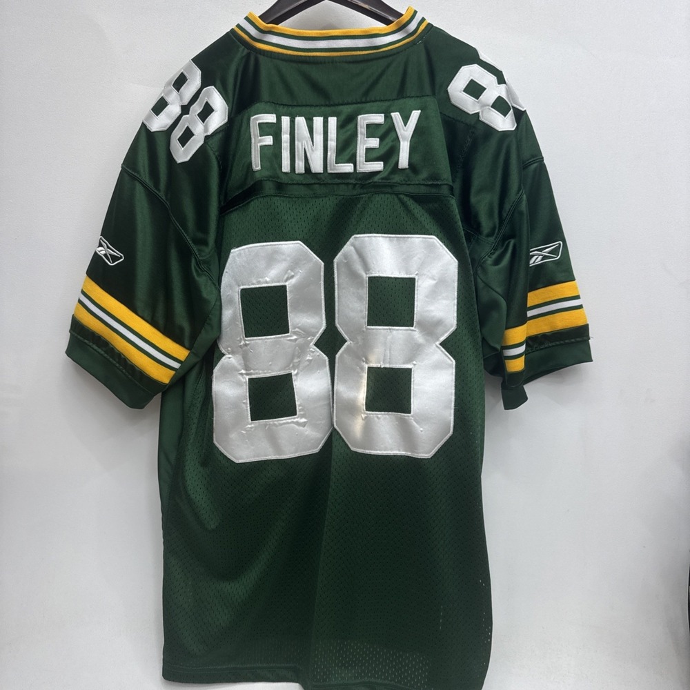 Green Bay Packers Jermichael Finley #88 Sewn Reebok On Field Jersey Size 52